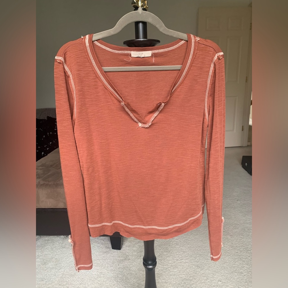 Chelsea & Violet Terracotta Long Sleeve Tee